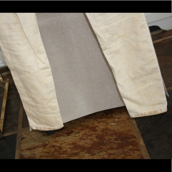 Free people distressed burnt yellow skinny… - Picture 3 of 8